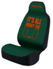Universal Seat Cover Print 1pc - Ultimate Suede - University of Miami - All About the U