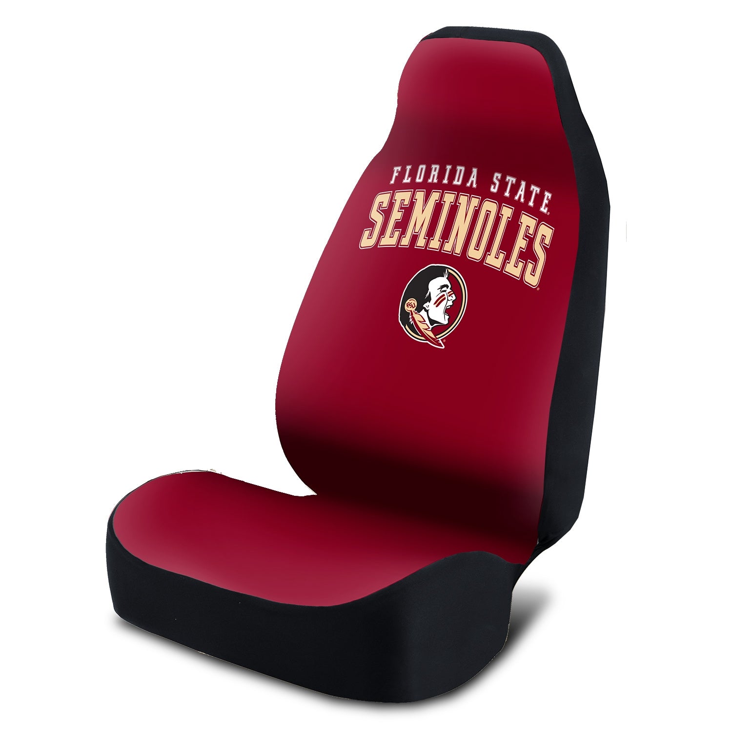 Universal Seat Cover Print 1pc - Ultimate Suede - University of Florida State - Garnett Seminole Head and Name