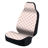 Universal Seat Cover Fashion Print 1pc - Ultimate Suede - Chevron Scaled Red and White Background