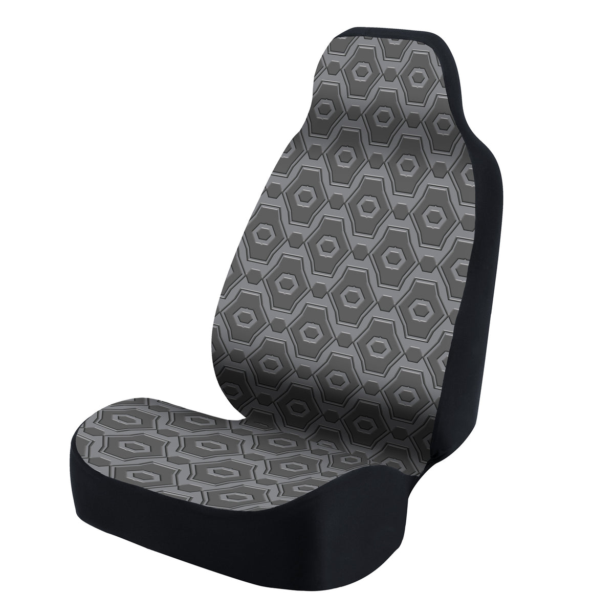 Universal Seat Cover Fashion Print 1pc - Ultimate Suede - Tapestry Polygons Metal