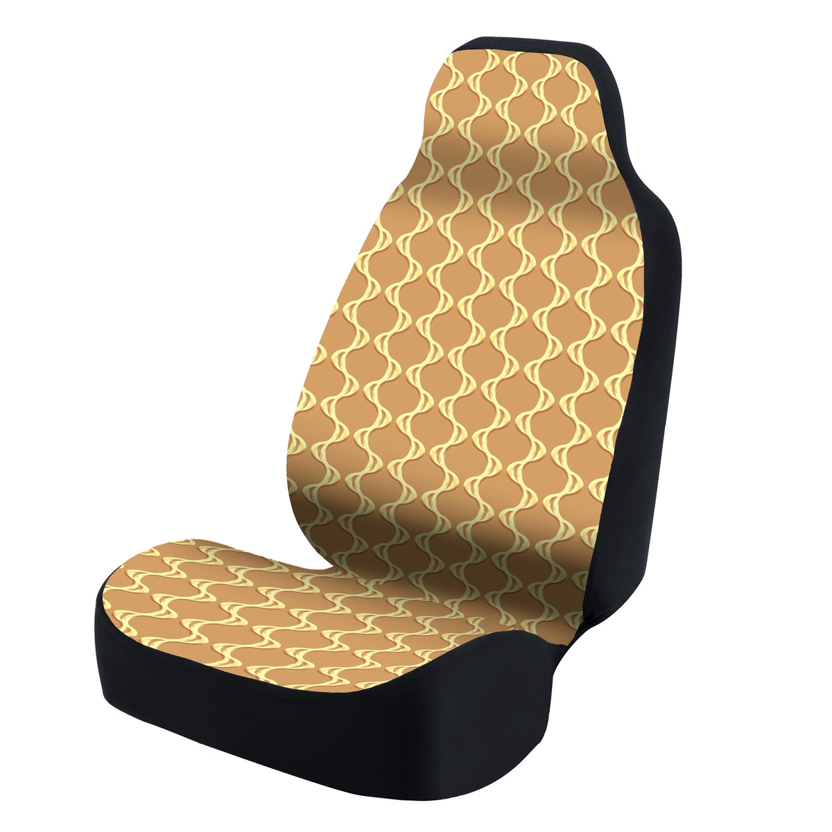 Universal Seat Cover Fashion Print 1pc - Ultimate Suede - Symmetry Sine Gold