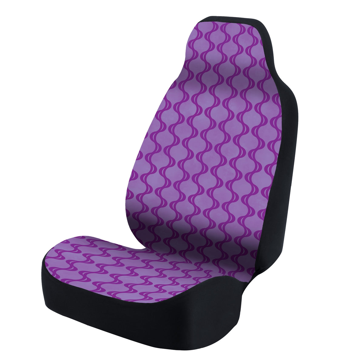 Universal Seat Cover Fashion Print 1pc - Ultimate Suede - Symmetry Sine Purple Watercolor