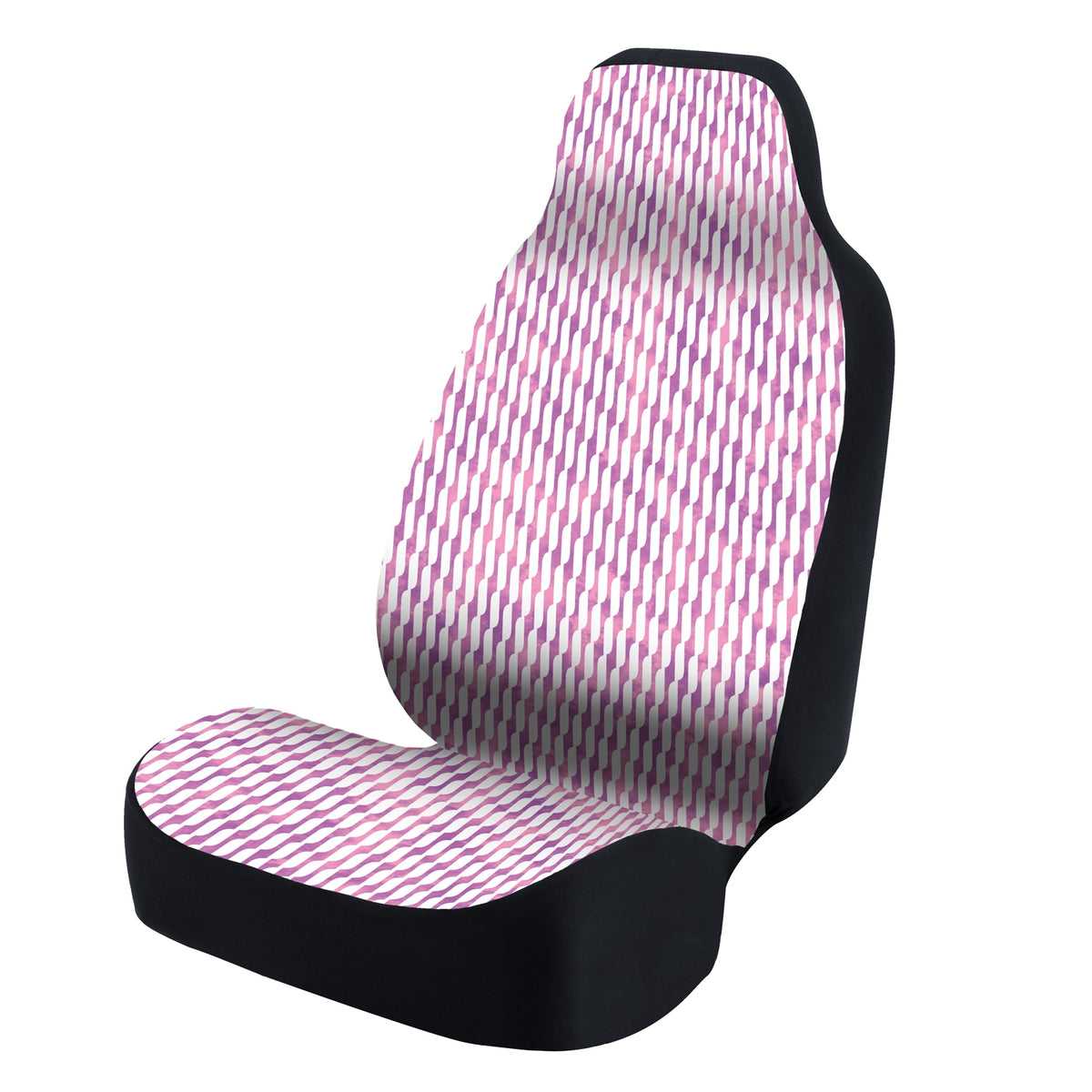 Universal Seat Cover Fashion Print 1pc - Weave Twill Purple Watercolor under White
