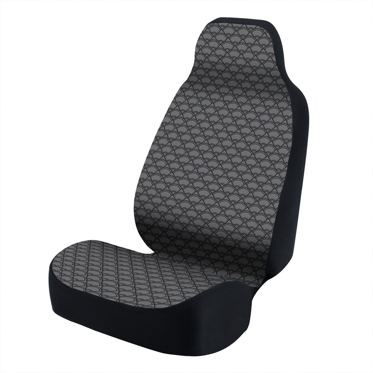 Universal Seat Cover Fashion Print 1pc - Ultimate Suede - Overlapping Shell Metal