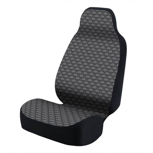 Universal Seat Cover Fashion Print 1pc - Ultimate Suede - Overlapping Shell Metal
