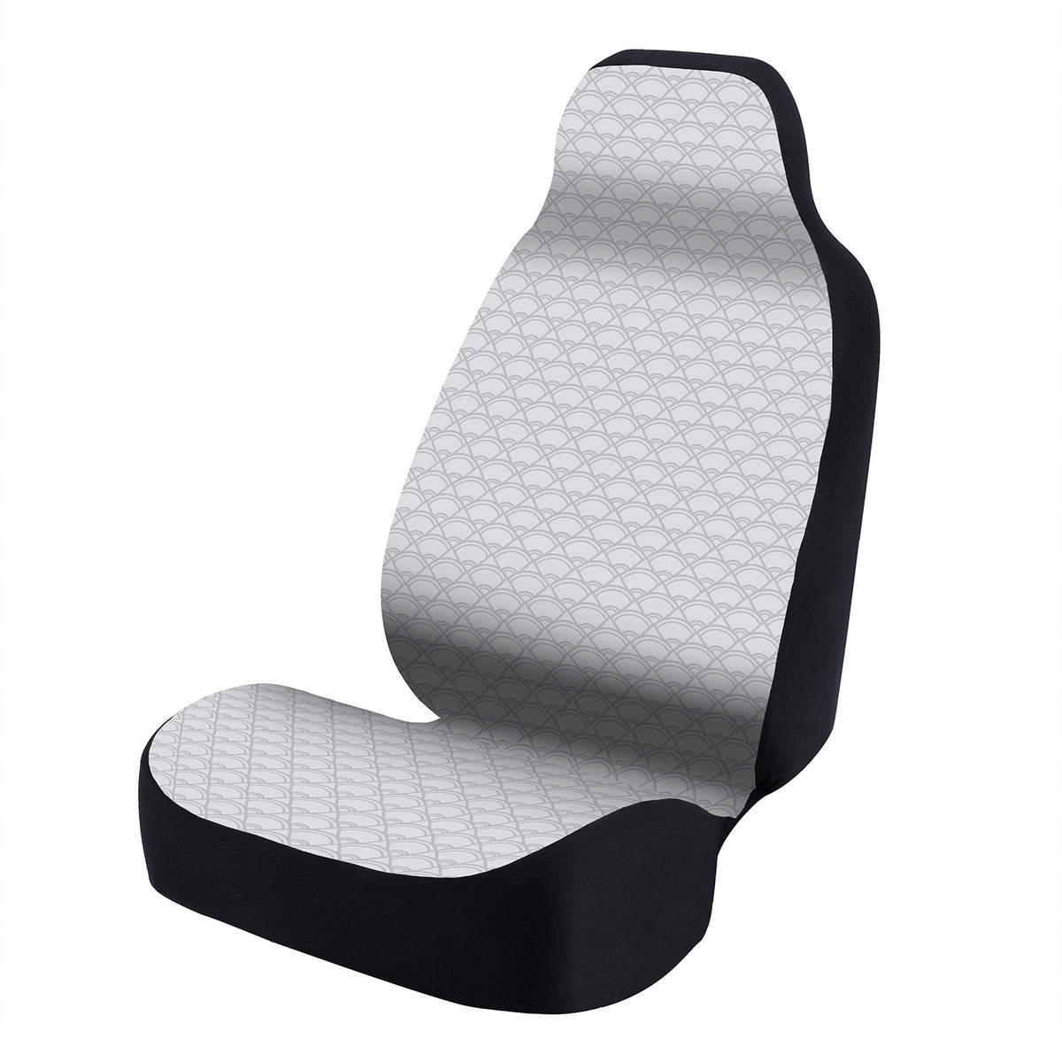 Universal Seat Cover Fashion Print 1pc - Ultimate Suede - Overlapping Shell Mist