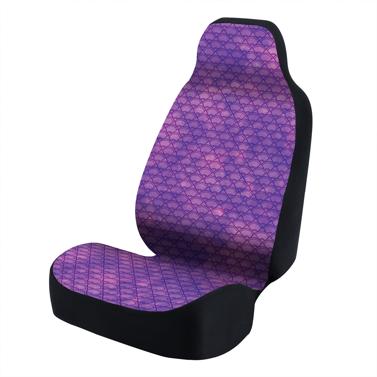 Universal Seat Cover Fashion Print 1pc - Ultimate Suede - Overlapping Shell Watercolor