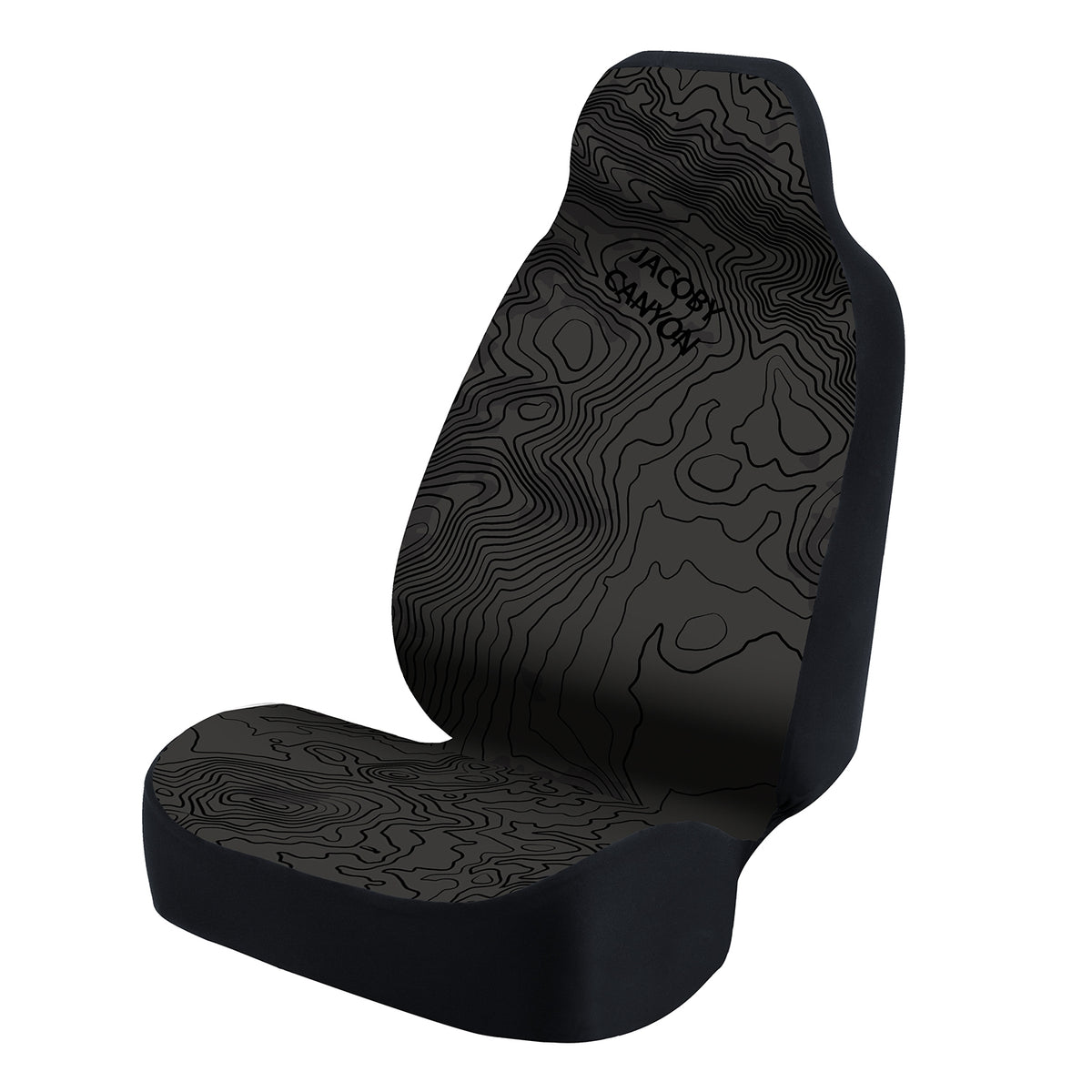 Universal Seat Cover Fashion Print 1Pc - Neosupreme -  Graphic Jacoby Canyon Charcoal