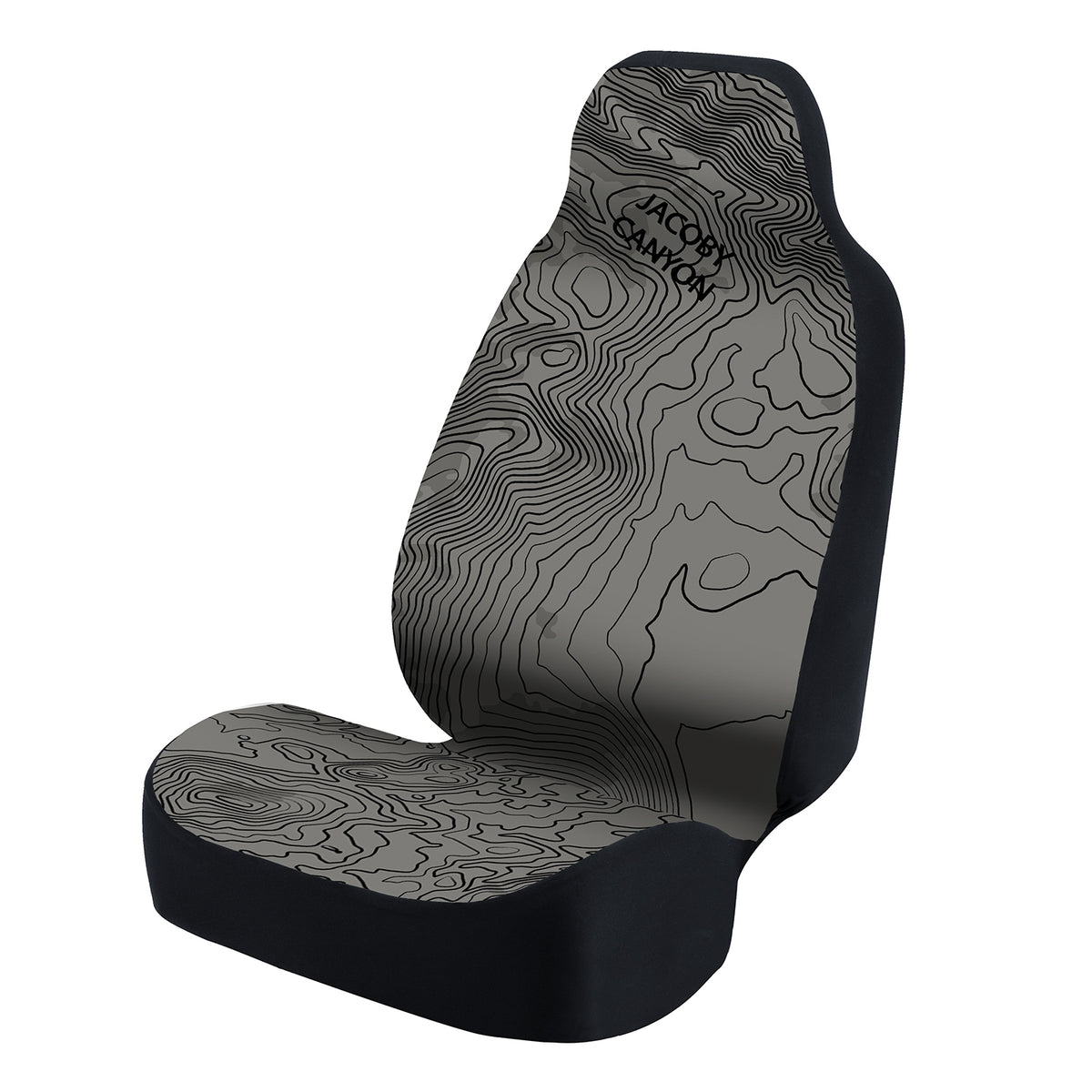 Universal Seat Cover Fashion Print 1Pc - Neosupreme -  Graphic Jacoby Canyon Gray