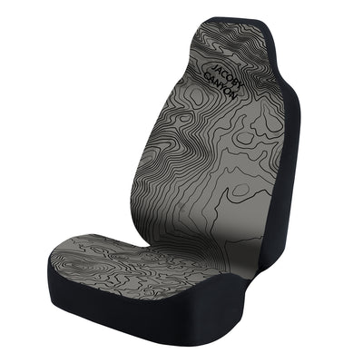 Universal Seat Cover Fashion Print 1pc - Ultimate Suede - Graphic Jacoby Canyon Gray