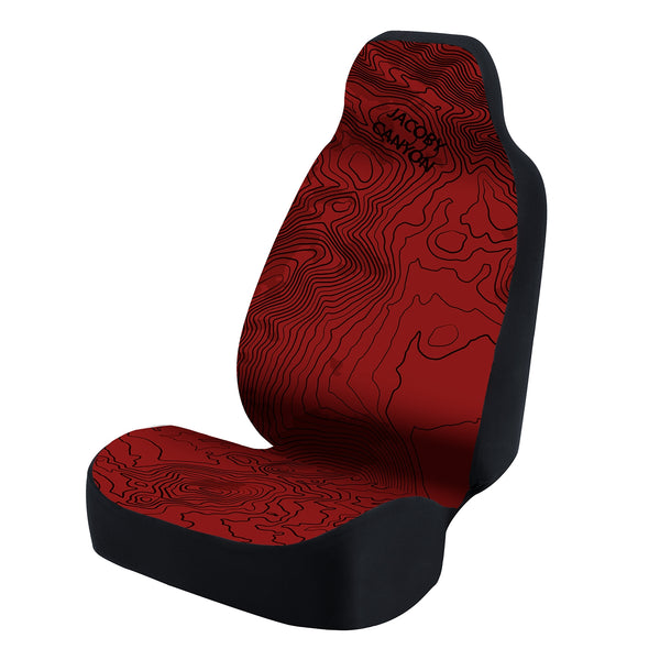 Universal Seat Cover Fashion Print 1pc - Ultimate Suede - Graphic Jacoby Canyon Red