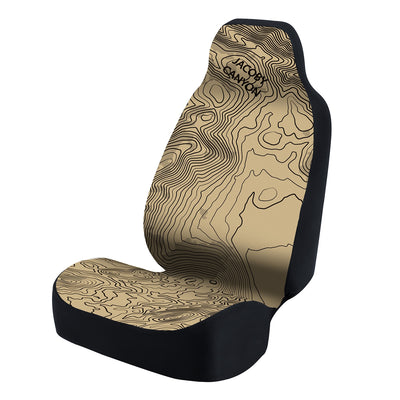 Universal Seat Cover Fashion Print 1pc - Ultimate Suede - Graphic Jacoby Canyon Tan