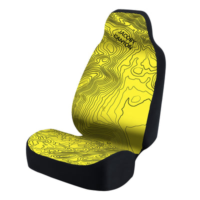 Universal Seat Cover Fashion Print 1pc - Ultimate Suede - Graphic Jacoby Canyon Yellow