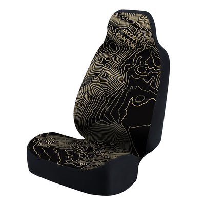 Universal Seat Cover Fashion Print 1pc - Ultimate Suede - Graphic Jacoby Canyon Black
