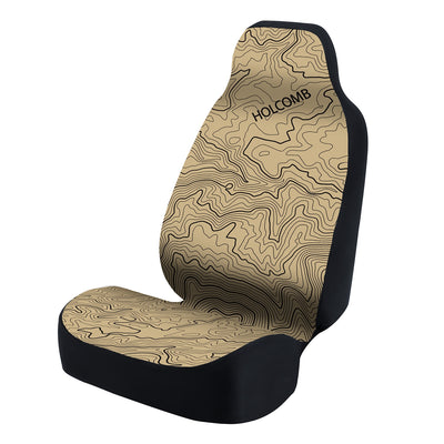 Universal Seat Cover Fashion Print 1pc - Ultimate Suede - Graphic Holcomb Tan