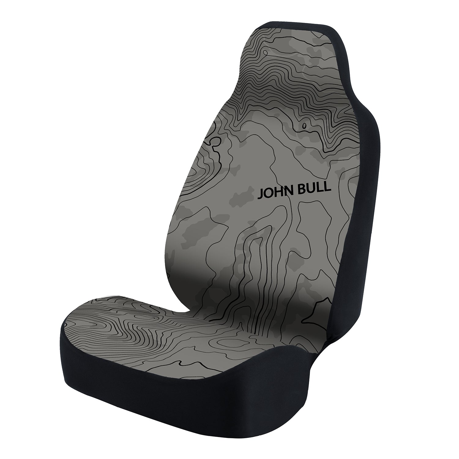 Universal Seat Cover Fashion Print 1pc - Ultimate Suede - Graphic John Bull Gray