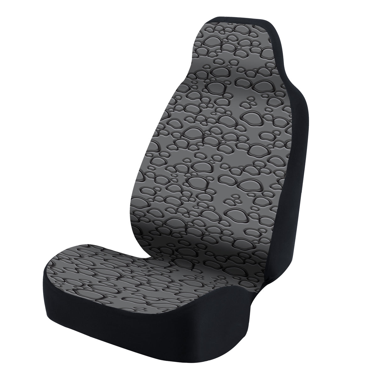 Universal Seat Cover Fashion Print 1pc - Ultimate Suede - Organic Riverbed Metal Dark