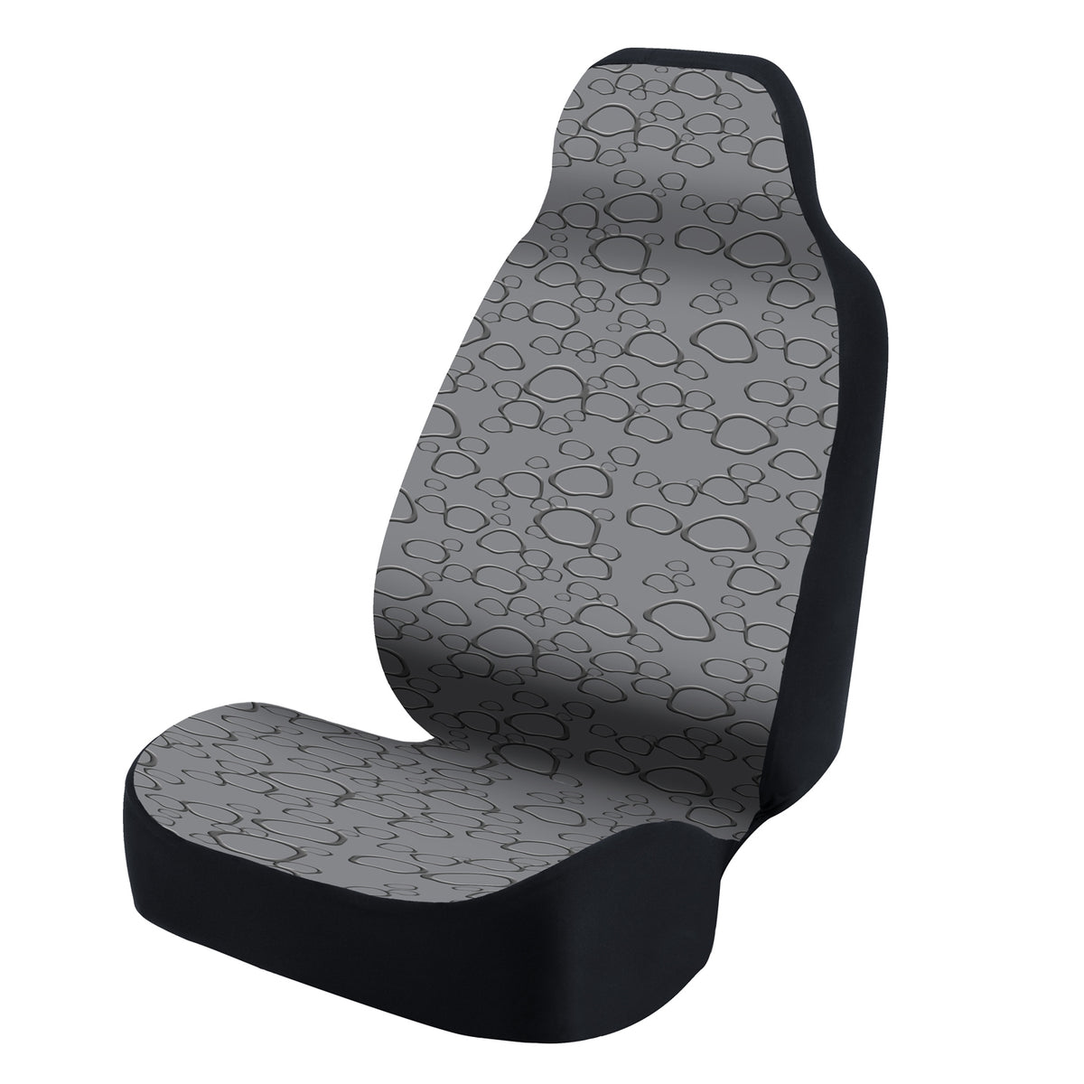 Universal Seat Cover Fashion Print 1pc - Ultimate Suede - Organic Riverbed Metal