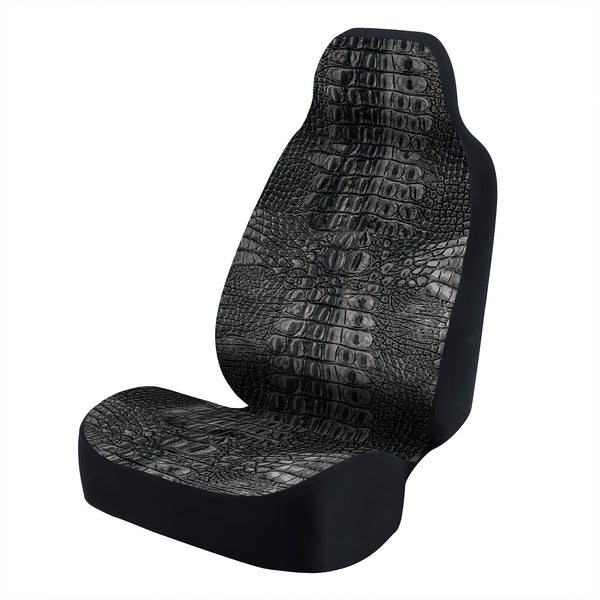 Universal Seat Cover Fashion Print 1pc - Ultimate Suede - Animal Print Alligator Ambusher