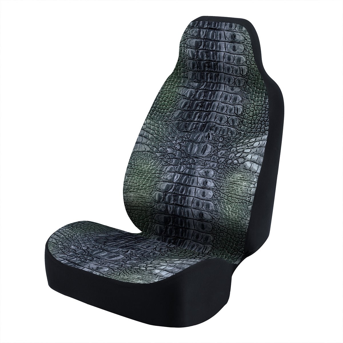 Universal Seat Cover Fashion Print 1pc - Ultimate Suede - Animal Print Alligator Aquatic