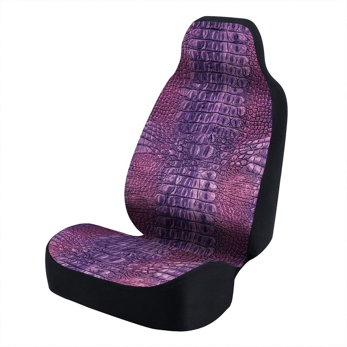 Universal Seat Cover Fashion Print 1pc - Ultimate Suede - Animal Print Alligator Royal