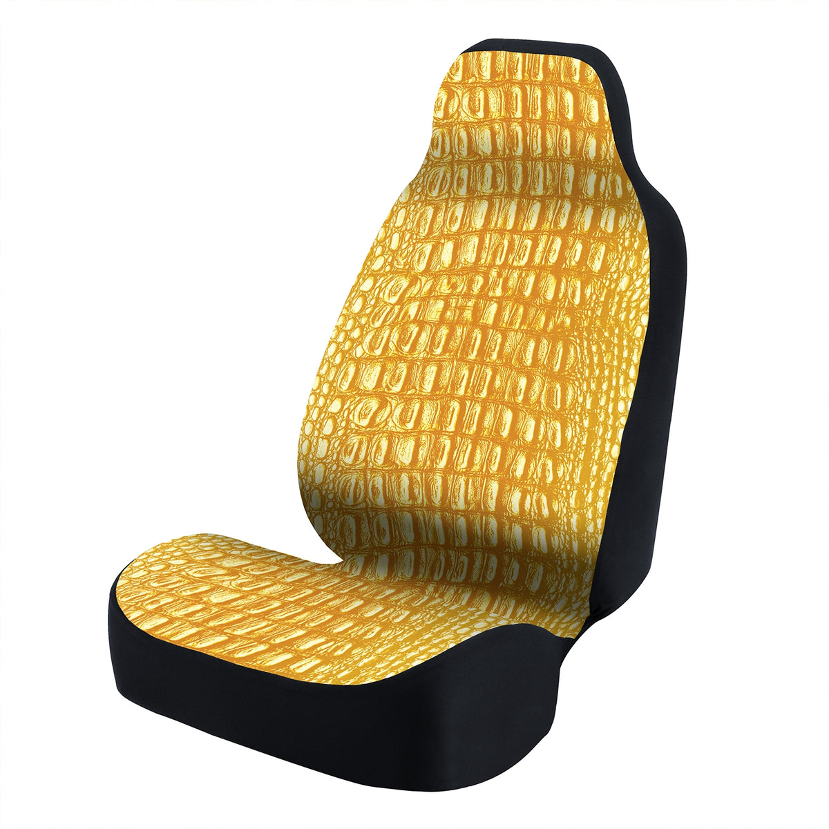 Universal Seat Cover Fashion Print 1pc - Ultimate Suede - Animal Print Alligator Uniform Alloy