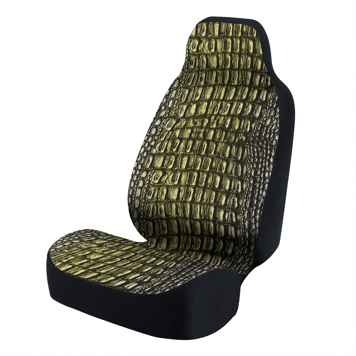 Universal Seat Cover Fashion Print 1pc - Ultimate Suede - Animal Print Alligator Uniform Swamp