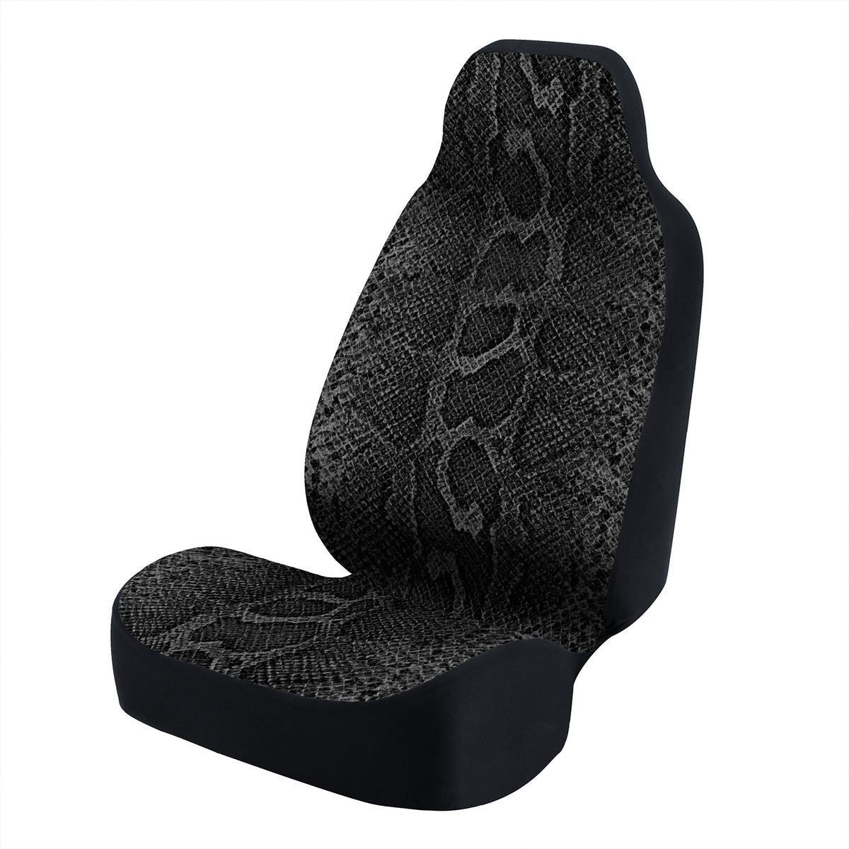 Universal Seat Cover Fashion Print 1pc - Ultimate Suede - Animal Print Snake Patterned Stealth