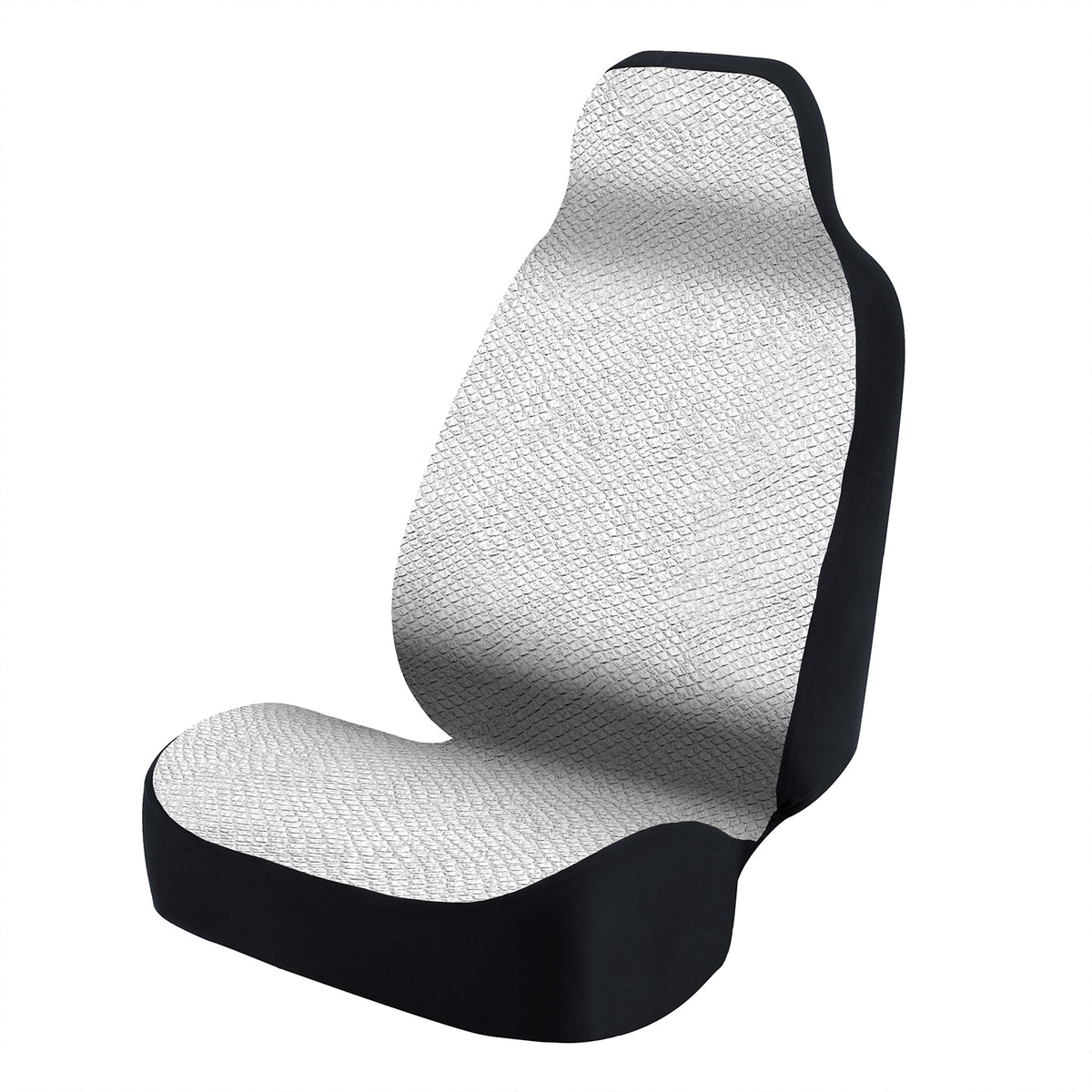 Universal Seat Cover Fashion Print 1pc - Ultimate Suede - Animal Print Snake Uniform Chalk
