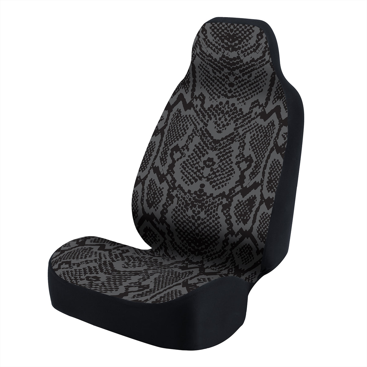 Universal Seat Cover Fashion Print 1pc - Ultimate Suede - Animal Print Snake Vector Inverse
