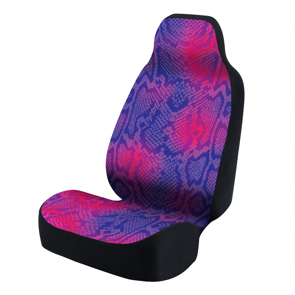 Universal Seat Cover Fashion Print 1pc - Ultimate Suede - Animal Print Snake Vector Retro