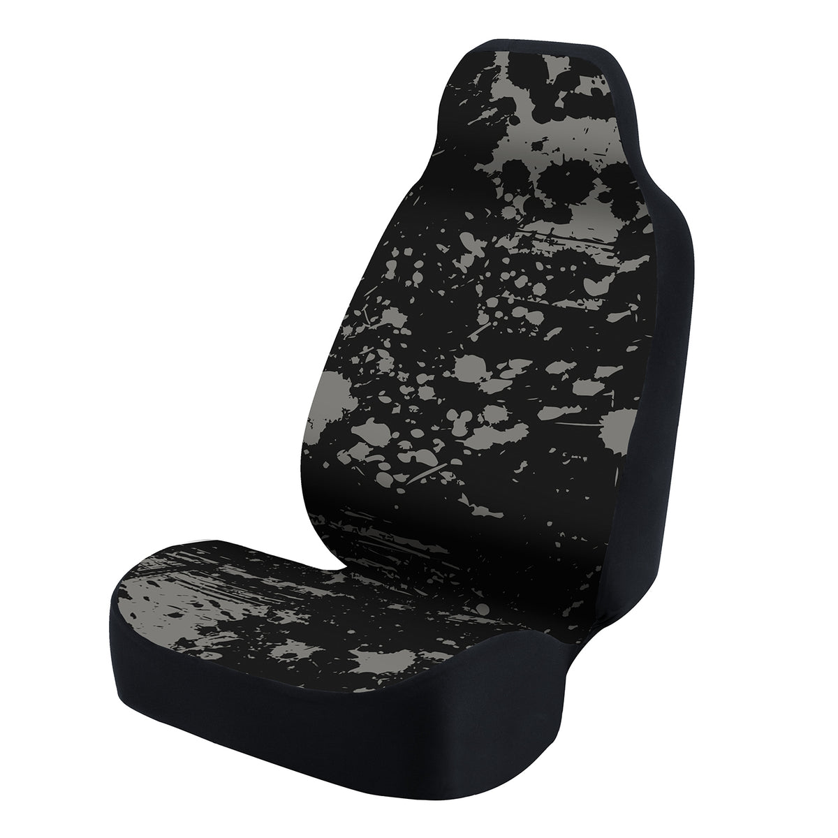 Universal Seat Cover Fashion Print 1pc - Ultimate Suede - Graphic Splatter Gray