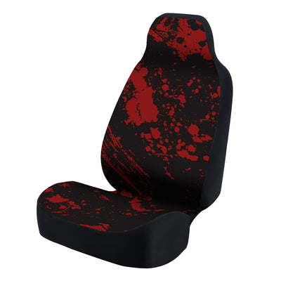 Universal Seat Cover Fashion Print 1pc - Ultimate Suede - Graphic Splatter Red