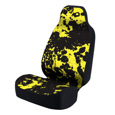 Universal Seat Cover Fashion Print 1pc - Ultimate Suede - Graphic Splatter Yellow