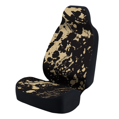 Universal Seat Cover Fashion Print 1pc - Ultimate Suede - Graphic Splatter Tan