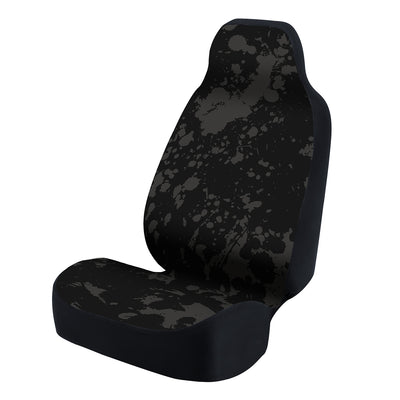 Universal Seat Cover Fashion Print 1pc - Ultimate Suede - Graphic Splatter Charcoal