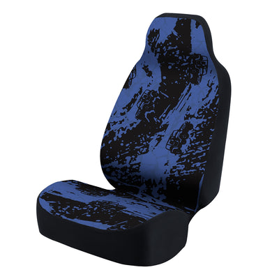 Universal Seat Cover Fashion Print 1pc - Ultimate Suede - Graphic Off Road Blue