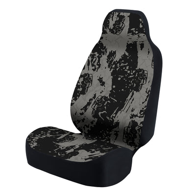 Universal Seat Cover Fashion Print 1pc - Ultimate Suede - Graphic Off Road Gray