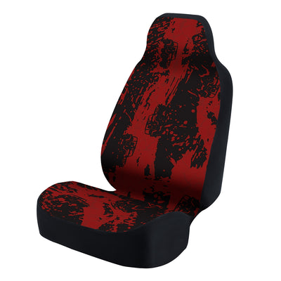 Universal Seat Cover Fashion Print 1pc - Ultimate Suede - Graphic Off Road Red
