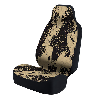 Universal Seat Cover Fashion Print 1pc - Ultimate Suede - Graphic Off Road Tan